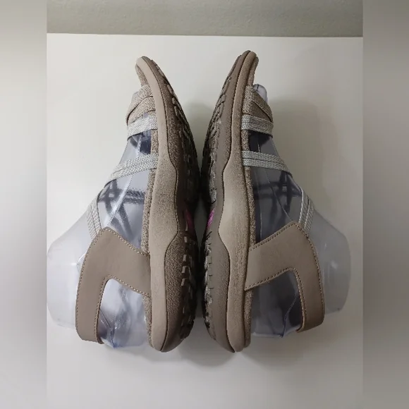 Skechers Women's Memory Foam Sandals Strappy Stretch Cushion Comfort Taupe 8 - Picture 9 of 10